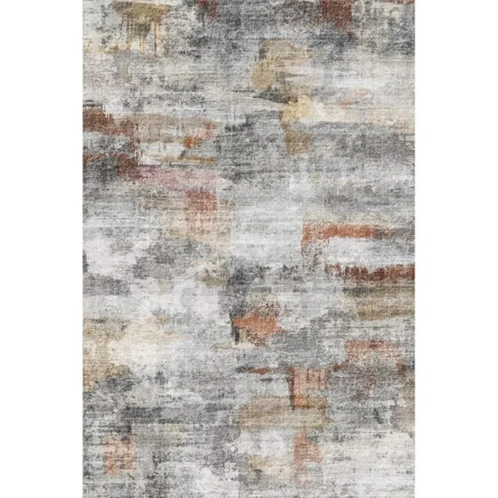 New 4x6 Washable Area Rug, Ultra Soft Non-Slip Abstract Carpet for Home & Room